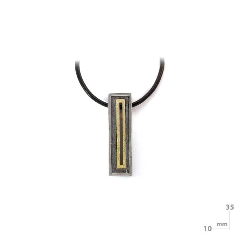 Silver and gold pendant