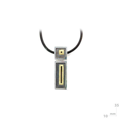 Silver and gold pendant