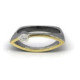 Anillo de plata, oro y brillante