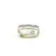Silver, gold and brilliant ring