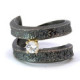 Anillo de plata, oro y brillante
