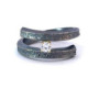 Anillo de plata, oro y brillante