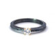 Silver, gold and brilliant ring