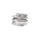 Anillo de plata, oro y brillante