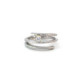Anillo de plata, oro y brillante
