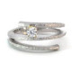 Anillo de plata, oro y brillante