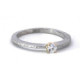 Anillo de plata, oro y brillante