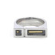 Silver and gold ring