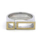 Silver and gold ring