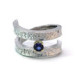 Anillo de plata, oro y zafiro