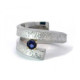 Anillo de plata, oro y zafiro