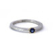 Anillo de plata, oro y zafiro