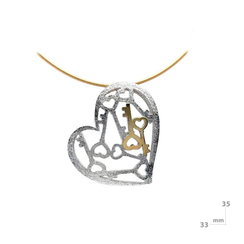 Colgante de plata y oro