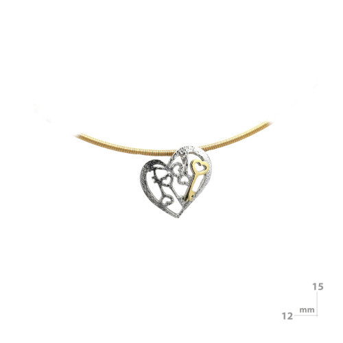 Colgante de plata y oro