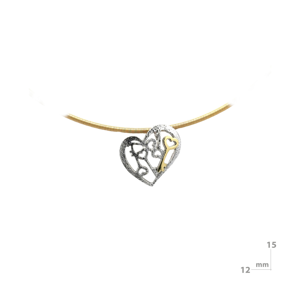 Colgante de plata y oro