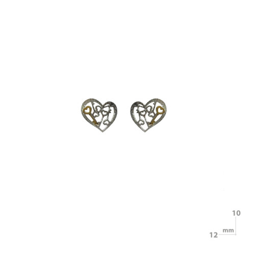 Pendientes de plata y oro