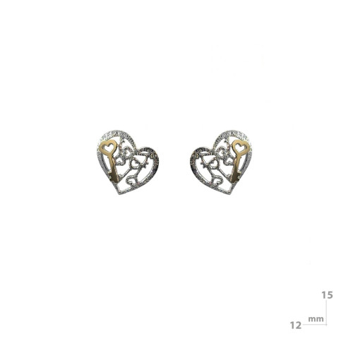 Pendientes de plata y oro