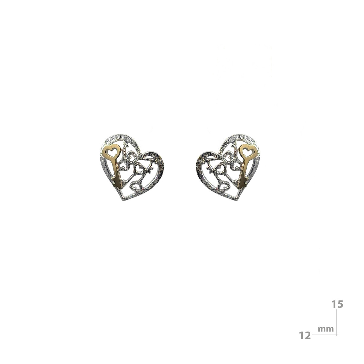 Pendientes de plata y oro