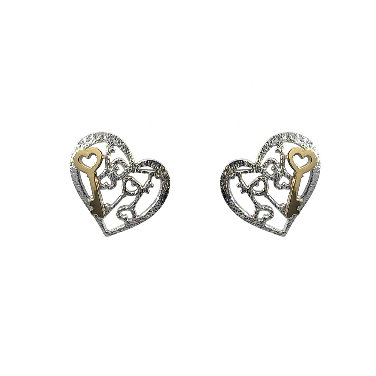 Pendientes de plata y oro