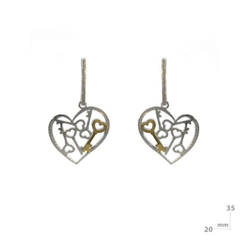 Pendientes de plata y oro