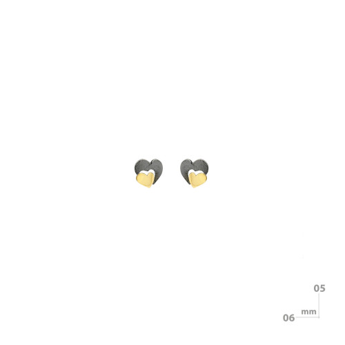 Pendientes de plata y oro