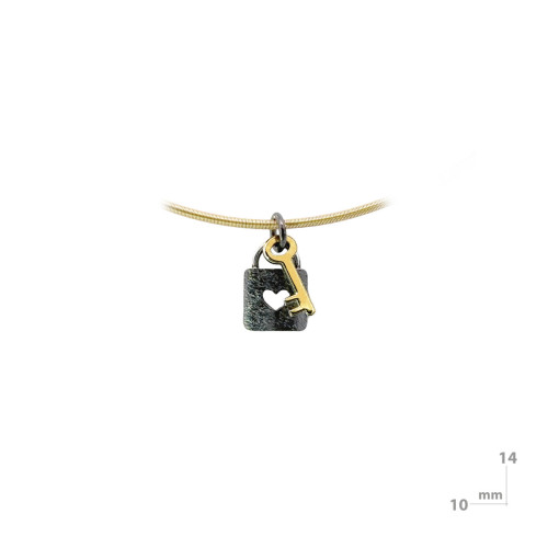 Colgante de plata y oro
