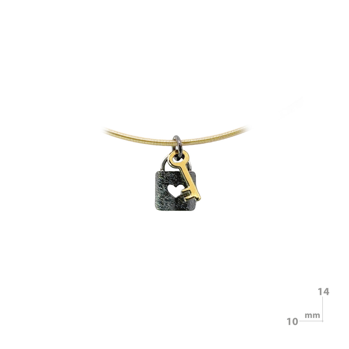 Colgante de plata y oro