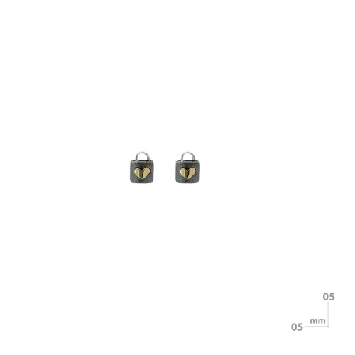 Pendientes de plata y oro
