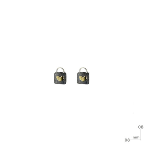 Pendientes de plata y oro