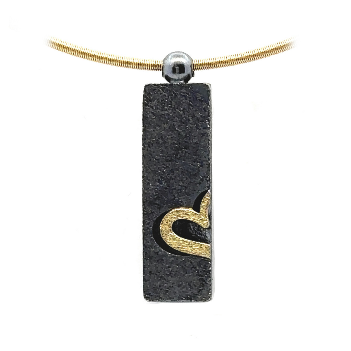 Colgante de plata y oro