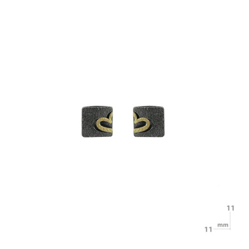 Pendientes de plata y oro