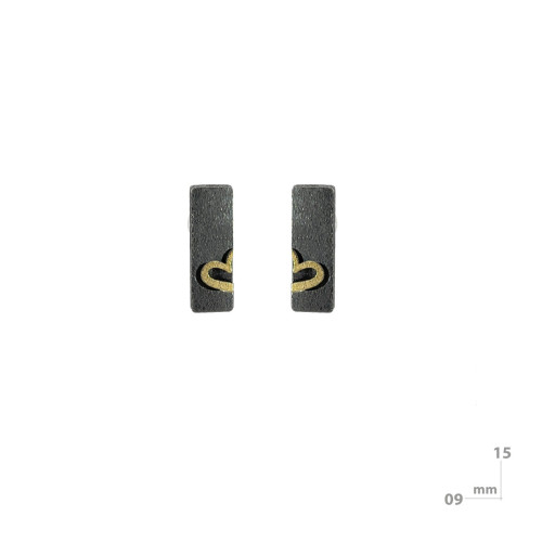 Pendientes de plata y oro