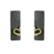 Pendientes de plata y oro