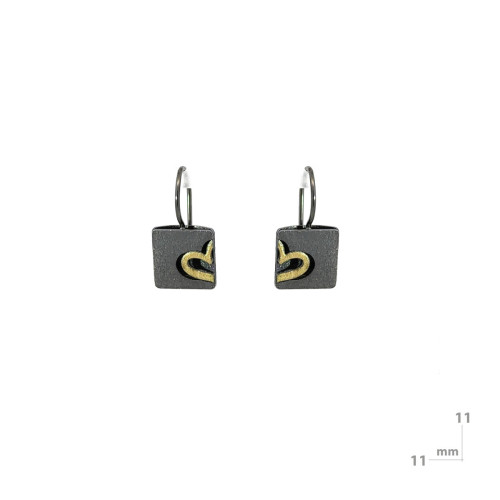 Pendientes de plata y oro