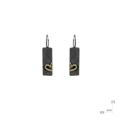 Pendientes de plata y oro