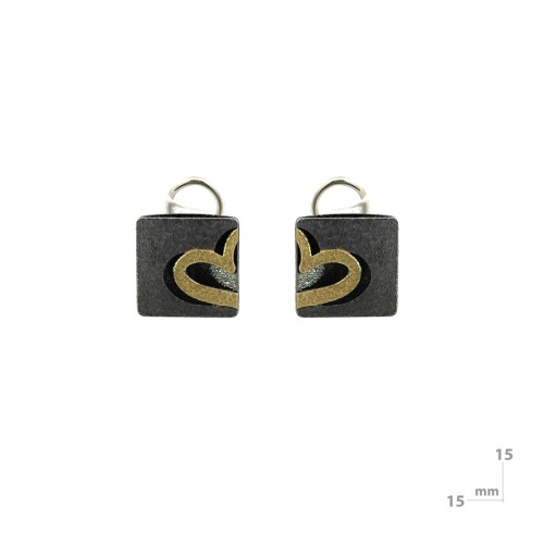 Pendientes de plata y oro