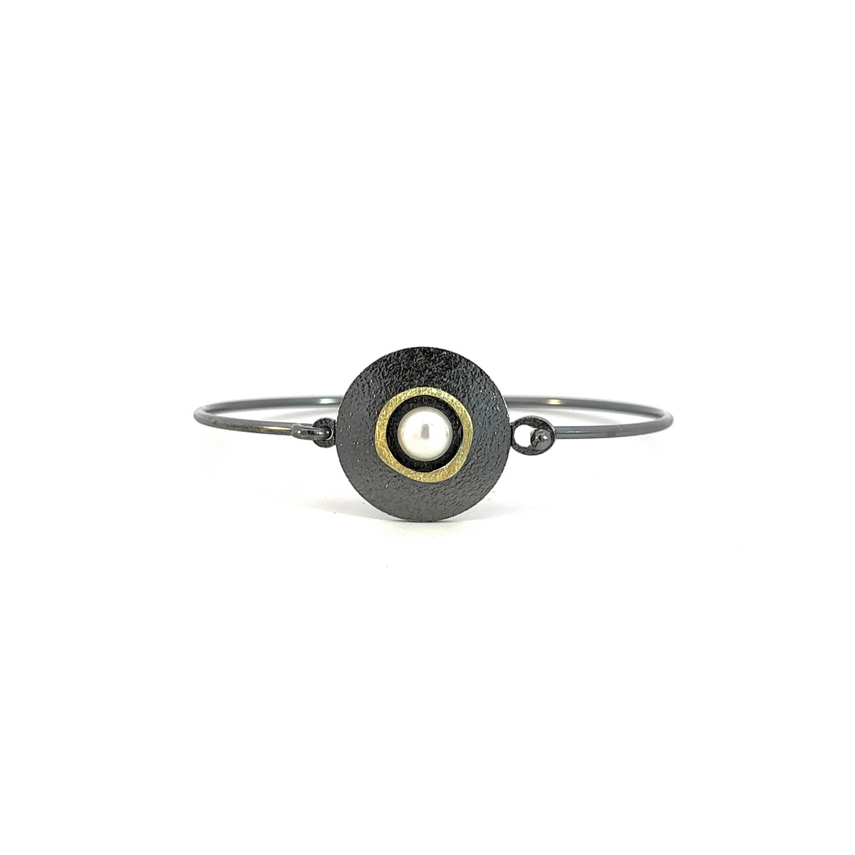 Pulsera de plata, oro y perla