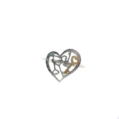 Anillo de plata y oro