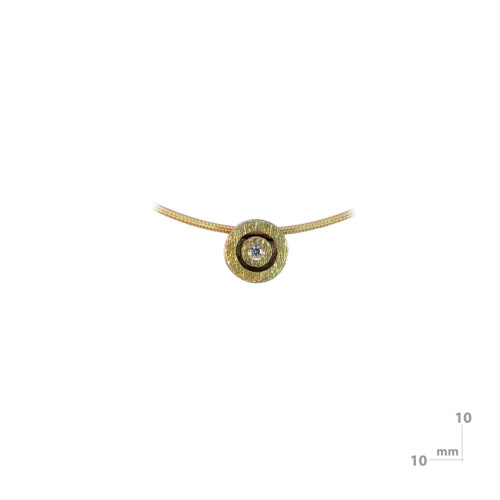 Silver, gold and DIAMOND LAB pendant