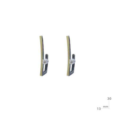 Criolla de plata, oro y DIAMANT  LAB