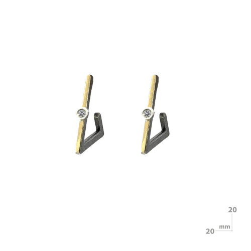 Criolla de plata, oro y DIAMANT  LAB