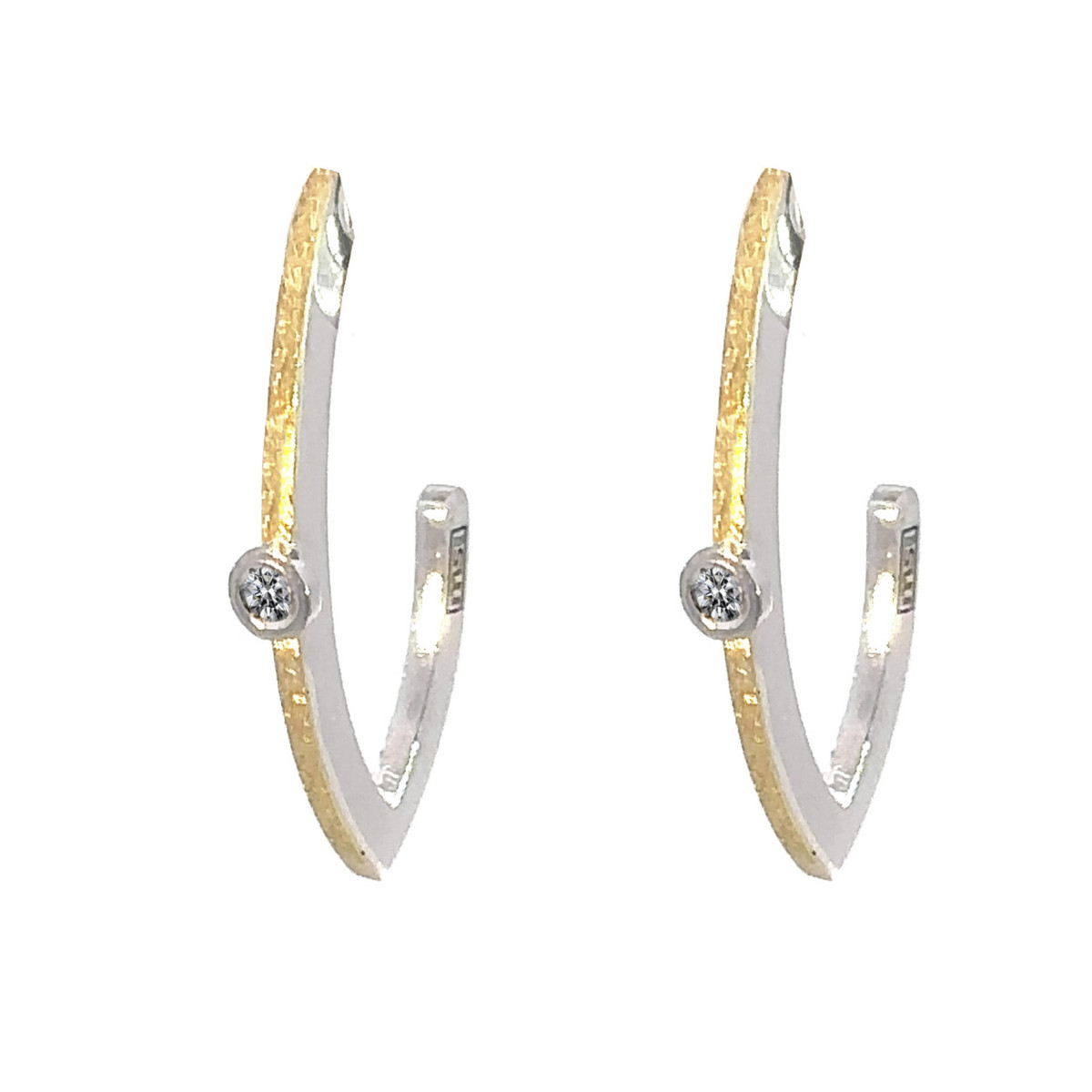 Criolla de plata, oro y DIAMANT  LAB