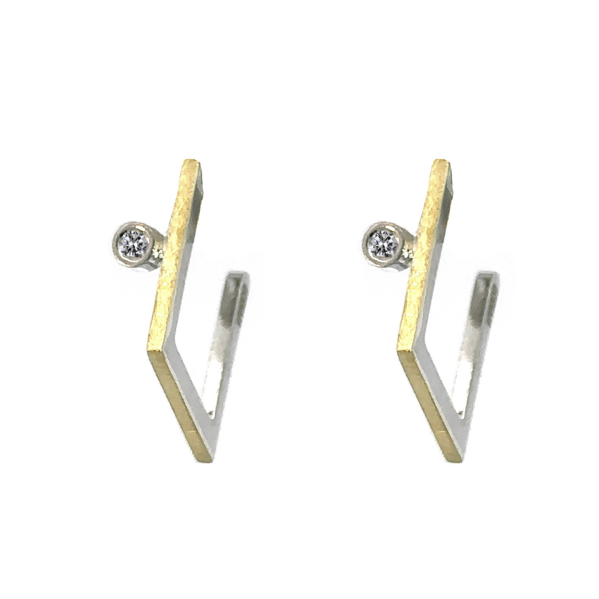 Criolla de plata, oro y DIAMANT  LAB