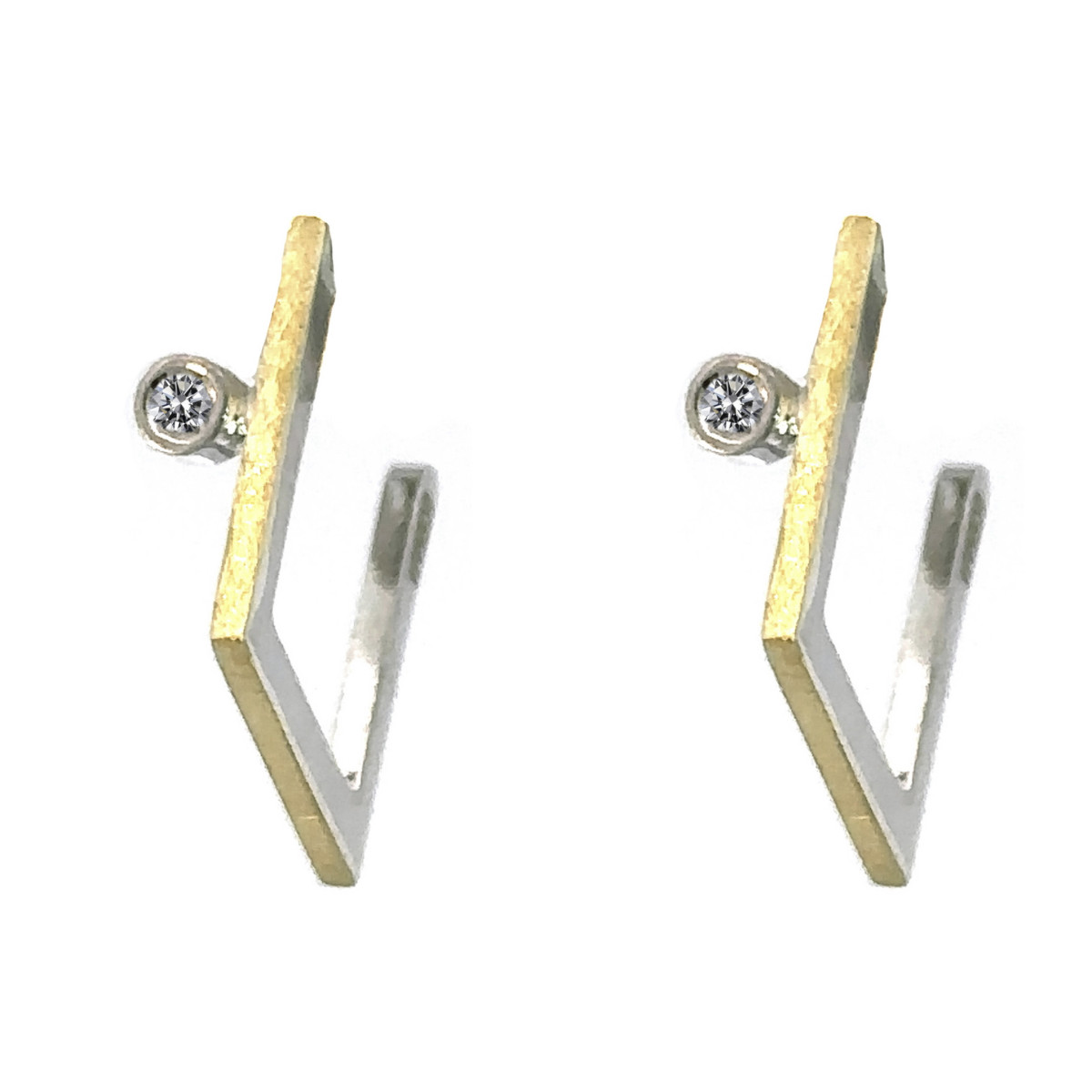 Silver, gold and diamonds creole