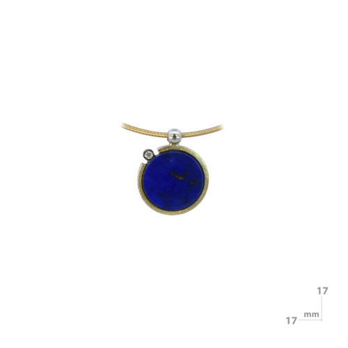 Colgante de plata, oro, lapislázuli y diamante