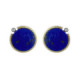 Silver, gold, lapis lazuli and diamond earrings