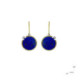 Silver, gold, lapis lazuli and diamond earrings