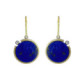 Silver, gold, lapis lazuli and diamond earrings
