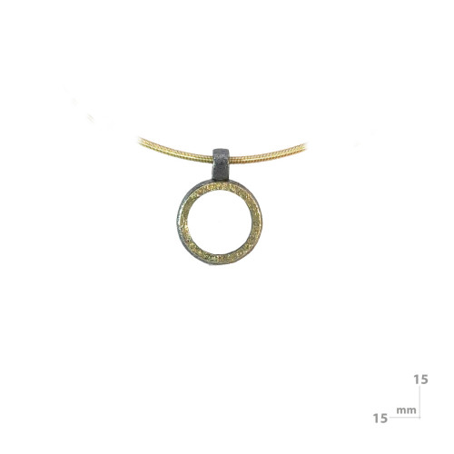 Colgante de plata y oro