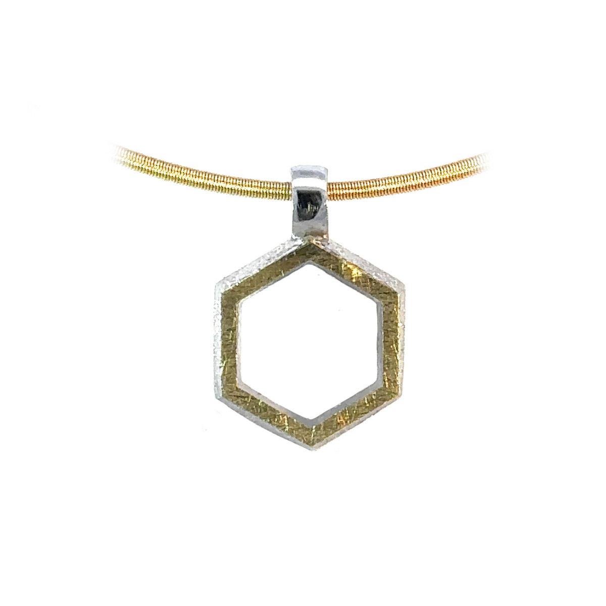 Colgante de plata y oro